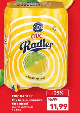 Kaufland CIUC RADLER Mix bere & limonadǎ fără alcool Ofertă