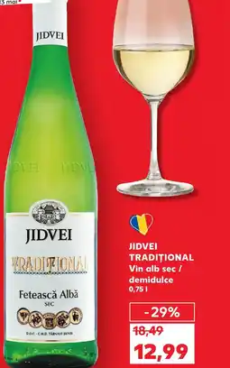 Kaufland JIDVEI TRADIŢIONAL Vin alb sec / demidulce Ofertă