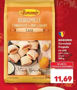 Kaufland BOROMIR Cornuleţe fragede cu unt gem caise / prune Ofertă