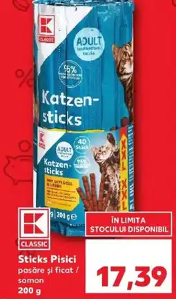 Kaufland Sticks Pisici pasăre și ficat / somon Ofertă