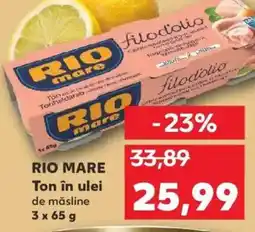Kaufland RIO MARE Ton în ulei de măsline Ofertă