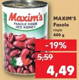 Kaufland MAXIM'S Fasole roşie Ofertă