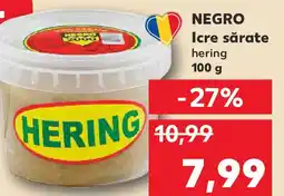 Kaufland NEGRO Icre sărate hering Ofertă