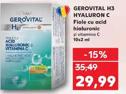 Kaufland GEROVITAL H3 HYALURON C Fiole cu acid hialuronic Ofertă