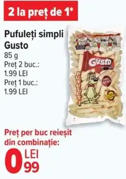 Carrefour Pufuleţi simpli Gusto Ofertă