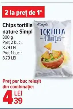 Carrefour Chips tortilla nature Simpl Ofertă