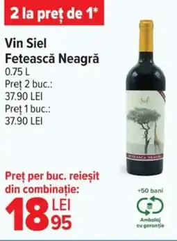 Carrefour Vin Siel Fetească Neagră Ofertă