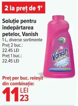 Carrefour Soluţie pentru îndepărtarea petelor, Vanish Ofertă