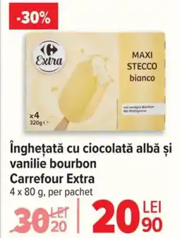 Carrefour îngheţată cu ciocolată albă și vanilie bourbon Carrefour Extra Ofertă