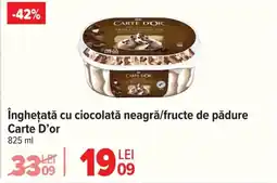 Carrefour îngheţată cu ciocolată neagră/fructe de pădure Carte D'or Ofertă