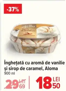 Carrefour îngheţată cu aromă de vanilie şi sirop de caramel, Aloma Ofertă