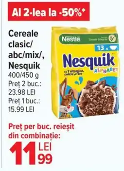 Carrefour Cereale clasic/ abc/mix/, Nesquik Ofertă