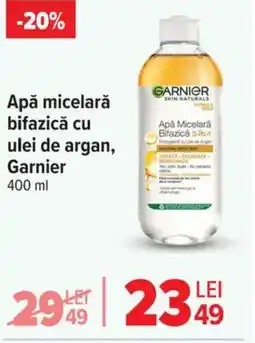 Carrefour Apă micelarǎ bifazică cu ulei de argan, Garnier Ofertă