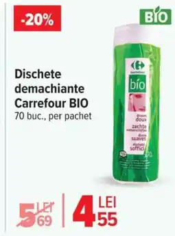 Carrefour Dischete demachiante Carrefour BIO Ofertă