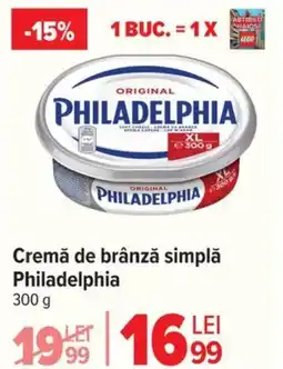 Carrefour Cremă de brânză simplă Philadelphia Ofertă