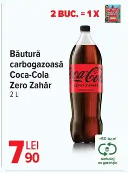 Carrefour Băutură carbogazoasă Coca-Cola Zero Zahăr Ofertă
