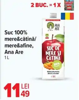 Carrefour Suc 100% mere&cătină/ mere&afine, Ana Are Ofertă