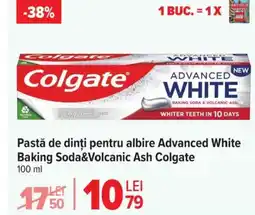 Carrefour Pastă de dinți pentru albire Advanced White Baking Soda&Volcanic Ash Colgate Ofertă
