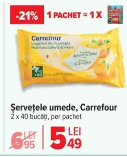 Carrefour Şerveţele umede, Carrefour Ofertă