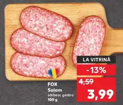 Kaufland FOX Salam sârbesc gastro 100 g Ofertă