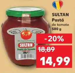 Kaufland SULTAN Pastă de tomate 580 g Ofertă