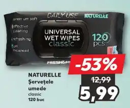 Kaufland NATURELLE Șervețele umede classic 120 buc Ofertă