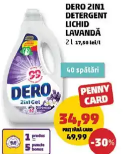 Penny Dero 2in1 detergent lichid lavanda Ofertă