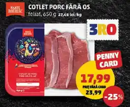 Penny Cotlet porc fără os feliat Ofertă