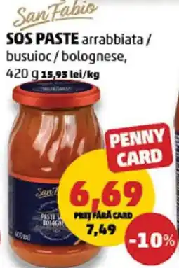 Penny Sos paste arrabbiata/ busuioc/bolognese Ofertă