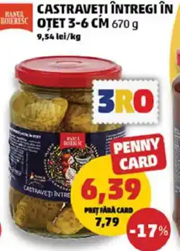 Penny Castraveti întregi în otet 3-6 cm Ofertă
