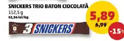 Penny Snickers trio baton ciocolată Ofertă
