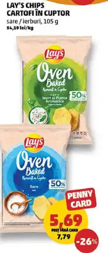 Penny Lay's chips cartofi în cuptor sare/ierburi Ofertă