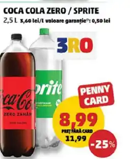 Penny COCA COLA ZERO / SPRITE Ofertă