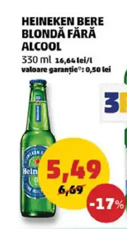 Penny Heineken bere blondă fără alcool Ofertă