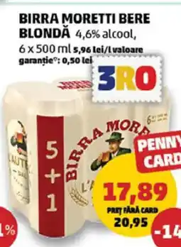 Penny Birra moretti bere blondă Ofertă