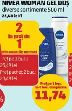 Penny Nivea woman gel dus Ofertă