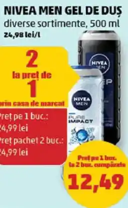 Penny Nivea men gel de dus Ofertă