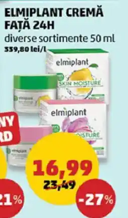 Penny Elmiplant cremă fată 24h Ofertă