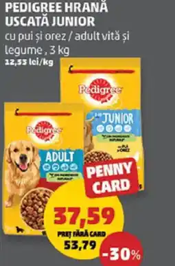 Penny Pedigree hrană uscată junior Ofertă