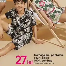 Pepco Cămaşă sau pantaloni scurţi băieţi 100% bumbac Ofertă