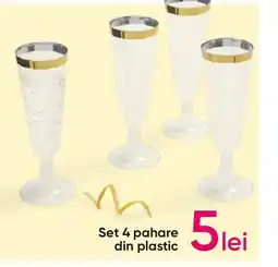 Pepco Set 4 pahare din plastic Ofertă