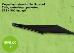 Leroy Merlin Copertina retractabila Naterial Zefir, motorizata, poliester, 395 x 300 cm, gri Ofertă