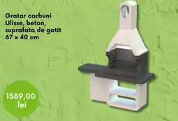 Leroy Merlin Gratar carbuni Ulisse, beton, suprafata de gatit 67 x 40 cm Ofertă