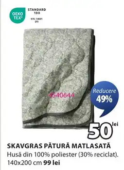 JYSK Skavgras pătură matlasată Ofertă