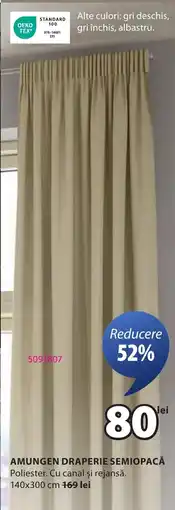 JYSK Amungen draperie semiopacă Ofertă