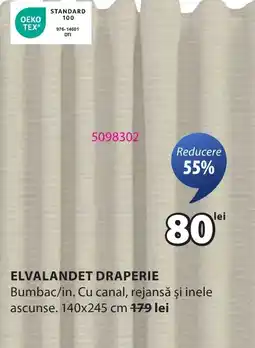 JYSK Elvalandet draperie Ofertă
