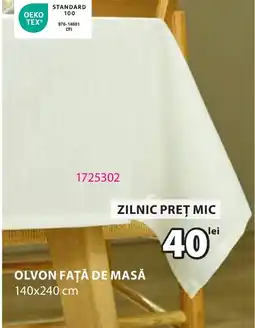 JYSK Olvon faţă de masă Ofertă