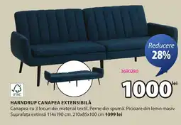 JYSK Harndrup canapea extensibilă Ofertă