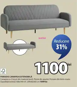 JYSK Paradis canapea extensibilă Ofertă