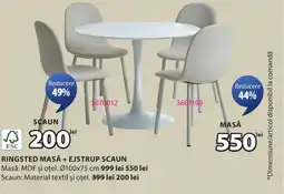 JYSK Ringsted masă + ejstrup scaun Ofertă